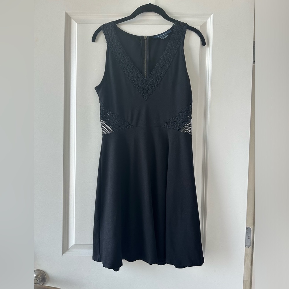 French Connection Lace Cutout Dress 8 fit and flare
